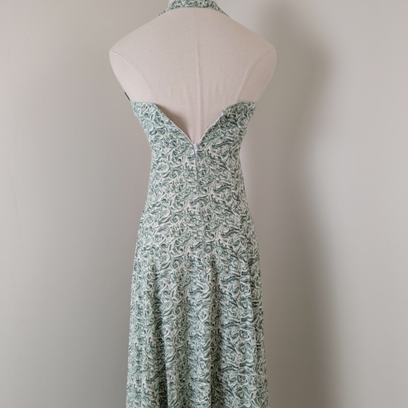 Vintage Halter Maxi Dress Square Neckline - Picture 10 of 15